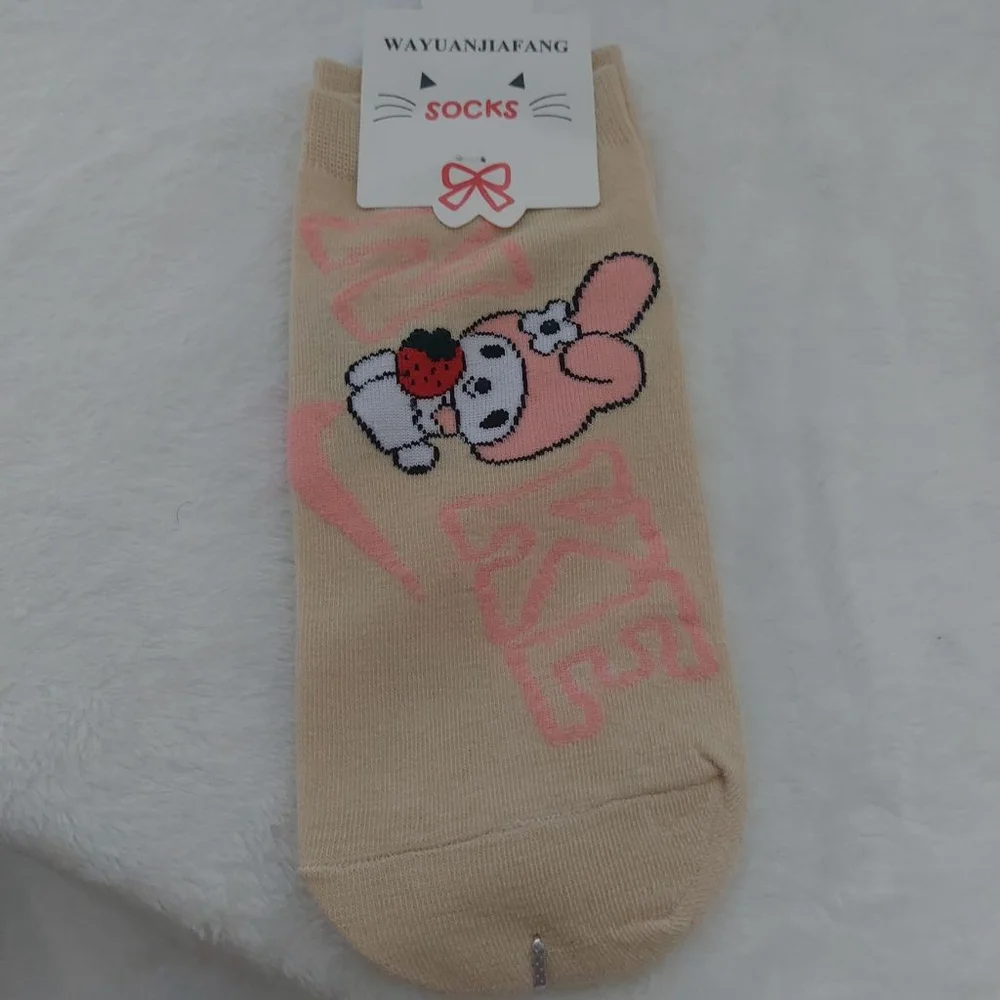 Hello Kitty and Friends Nike ankle Socks (5 pairs) Multi-color Women size 7-9.5